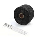 Tepelná izolačná páska na výfuk 5 m x 5 cm, ochranná omotávka svodov a potrubí, termo páska pre moto auto tuning so stahovacími páskami 3