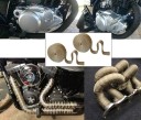 Tepelná izolačná páska na výfuk 5 m x 5 cm, ochranná omotávka svodov a potrubí, termo páska pre moto auto tuning so stahovacími páskami 4