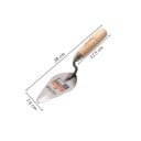 Teräslapio kärki 15,2 cm hiiliteräs 28 cm puukahva beige muurari- ja rakennustöihin 2