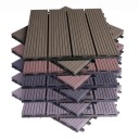 Terasové dlaždice WPC 30 × 30 × 1,8 cm, dřevoplastový kompozit (60 % dřevo + 30 % plast), click systém, na zahradu, terasu i balkon 2