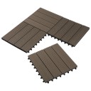 Terasové dlaždice WPC 30 × 30 × 1,8 cm, dřevoplastový kompozit (60 % dřevo + 30 % plast), click systém, na zahradu, terasu i balkon 7