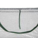 Terasový skleník tunelového typu se 2 průsvitnými okny rozměr 120 x 60 x 60 cm z oceli a PE tkaniny bílý na ochranu rostlin před chladem 3