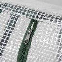 Terasový skleník tunelového typu se 2 průsvitnými okny rozměr 120 x 60 x 60 cm z oceli a PE tkaniny bílý na ochranu rostlin před chladem 4