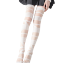 Térd fölötti harisnyák átlátszó keresztmintával univerzális méret pamut nylon elasztán gothic punk hosszú zoknik 9