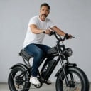 Terénní elektrokolo Fat bike Motor 250 W Akkumulátor 48 V 15,6 Ah Teljesen felfüggesztett Shimano 7 sebesség Pneumatikák 20 x 4 hüvelyk Fekete 4