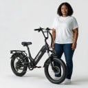 Terénní elektrokolo pro dospělé CLEYTRO XC20 Baterie 48 V 15,6 Ah Dojezd až 100 km Fat bike Nízký nástup Nosnost 150 kg Černé Do terénu 3