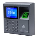 Terminal de asistencia con lector de huellas dactilares y RFID Capacidad 1000 usuarios Pantalla 1,8 pulgadas USB Gris Para registro de asistencia 6
