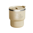 Termo bicchiere con coperchio apribile 400 ml doppia parete acciaio inossidabile 304 bicchiere sagomato con scritta per viaggi e uso quotidiano 4