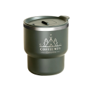 Termo bicchiere con coperchio apribile 400 ml doppia parete acciaio inossidabile 304 bicchiere sagomato con scritta per viaggi e uso quotidiano 5