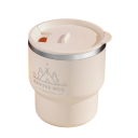 Termo bicchiere con coperchio apribile 400 ml doppia parete acciaio inossidabile 304 bicchiere sagomato con scritta per viaggi e uso quotidiano 11