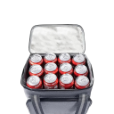 Termo bolsa cinza 23x31x19 cm Isolamento para alimentos Bolsa de almoço Fecho de zip Estrutura espaçosa Cor estilosa Para o trabalho e para viagens 6