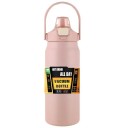 Termo con pajita 1200 ml Acero inoxidable Botella térmica de doble pared para bebidas frías y calientes Botella térmica con pajita Tapa impermeable Termo de viaje 5