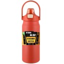 Termo con pajita 800 ml Acero inoxidable Botella térmica de doble pared para bebidas frías y calientes Botella térmica con pajita Tapa 4