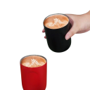 Termo copo para café com tampa fechável e sistema de segurança contra derrames 220 ml mini copo térmico 11,5 × 7 cm vermelho copo de viagem para café 11
