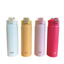 Termo de acero inoxidable con pajita de 600 ml Aislamiento al vacío de doble pared Botella térmica para bebidas frías y calientes Termo de viaje con tapa a prueba de fugas Ligero y duradero 2