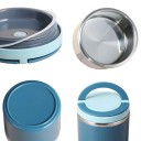 Termo de acero inoxidable para alimentos, 630 ml, lonchera térmica de 11,8 x 11 cm, termo para sopa que mantiene la comida caliente para el trabajo y la escuela. 3