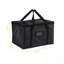 Termo taška na zip 39 x 35 x 52 cm Černá extra velká izolační chladicí taška Přenosná nákupní a obědová taška na potraviny Termotaška na pikniky 4