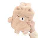 Termofor maxi din pluș ursuleț Kawaii 750 ml 25,5 x 17,5 cm Încălzitor de design pentru burtă, mâini și picioare, sigur împotriva exploziei 2