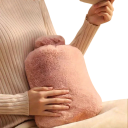 Termoforo in peluche impermeabile da 1 l Scaldabagno a grande capacità per la pancia Sacco termoisolante morbido Acqua calda Sollievo da crampi e freddo 4