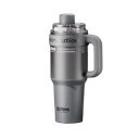 Termohrnek s brčkem a rukojetí 1200 ml Nerezová vakuová termoska z oceli Nepropustné víko Výška 247 mm Do auta i do práce 2