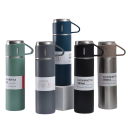 Termokande med krus 500 ml Rustfri termokande 23,9 × 6,6 cm Varmeisolering 6–12 timer Krus 6,6 × 5,9 cm Rejsetermokande til drikkevarer 1