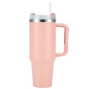 Termokande med sugerør og hank 1200 ml Rustfrit stål Dobbeltvægget termokande Stor termokrus Ergonomisk håndtag Lækagesikkert låg Isoleret flaske 6