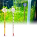 Termómetro de acuario con ventosa para medir la temperatura del agua Cuerpo de vidrio Rango de 0 a 50 °C Escala clara con columna roja 3