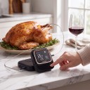 Termómetro digital para carne e grelhados com 4 sondas, Wi-Fi 2,4 GHz e Bluetooth, bateria de 2500 mAh, sondas em aço inoxidável, preto 4