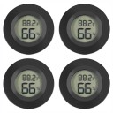 Termómetro digital redondo com higrómetro Ø 45 mm Mudança °C/°F Ecrã LCD Bateria LR44 Medição interna de temperatura e humidade conjunto 4 pcs 7