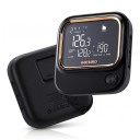 Termometro digitale per carne e grigliate con 4 sonde, Wi-Fi 2,4 GHz e Bluetooth, batteria 2500 mAh, sonde in acciaio inossidabile, nero, per griglia 5