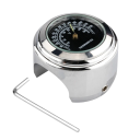 Termometro impermeabile per moto con quadrante Accessorio per manubri 22–25 mm Termometro moto con batteria Chiave e ammortizzatore in confezione 1