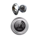 Termometru impermeabil pentru motocicletă cu cadran Accesorii pentru ghidon 22-25 mm Termometru pentru motocicletă cu baterie Cheie și amortizor incluse 2