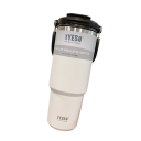 Termos 900 ml vacuüm geïsoleerd van roestvrij staal 304 met rietje voor koude en opening voor warme dranken 10 x 23,7 cm met deksel 7