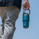 Termos 900 ml vakuumisolerad av rostfritt stål 304 med sugrör för kalla och öppning för varma drycker 10 x 23,7 cm med lock 3