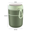 Termos alimentar din oțel inoxidabil, 710 ml, cutie de prânz izolată, 10,7 x 15,3 cm, recipient pentru supă, capac de etanșare etanșă 6