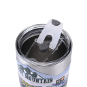 Termos din oțel inoxidabil de 890 ml cu izolație vidată și pai din oțel inoxidabil Sticlă portabilă pentru băuturi calde și reci la birou și în călătorii 3