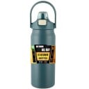 Termos med sugrör 1200 ml Rostfritt stål Dubbelväggig termosflaska för kalla och varma drycker Isolerad flaska med sugrör Vattentät kork 4