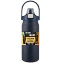 Termos med sugrör 1200 ml Rostfritt stål Dubbelväggig termosflaska för kalla och varma drycker Isolerad flaska med sugrör Vattentät kork 6
