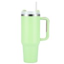 Termos med sugrör och handtag 1200 ml Rostfritt stål Dubbelväggig termosflaska Stor kapacitet termosmugg Ergonomiskt handtag Läcksäkert lock Isolerad flaska 10