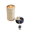 Termosbeker 450 ml met digitaal temperatuurdisplay Drinkthermosfles van 316 roestvrij staal 6 x 18 cm Reisbeker met drinkopening 3