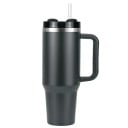 Termosca com palhinha e pega 1200 ml Aço inoxidável Garrafa térmica de parede dupla Mug térmico de grande capacidade Pega ergonómica 2