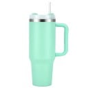 Termosca com palhinha e pega 1200 ml Aço inoxidável Garrafa térmica de parede dupla Mug térmico de grande capacidade Pega ergonómica 8