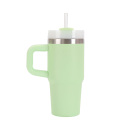 Termoska de viagem com pega e tampa com palhinha removível 410 ml inox 8