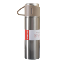 Termospullo mukilla 500 ml Ruostumaton termospullo 23,9 × 6,6 cm Lämpöeristys 6–12 tuntia Mukin koko 6,6 × 5,9 cm Matkatermos juomille 10