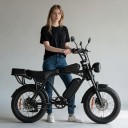 Terräng elcykel Aairsk X5 Motor 1500 W 75 Nm Batteri 48 V 15 Ah Räckvidd 50 km Fat bike Maxvikt 200 kg Svart För terräng och stad 3
