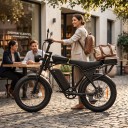 Terräng elcykel Aairsk X5 Motor 1500 W 75 Nm Batteri 48 V 15 Ah Räckvidd 50 km Fat bike Maxvikt 200 kg Svart För terräng och stad 5