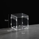 Terrário acrílico para répteis 15 x 15 x 15 cm Caixa de criação para tarântulas, aranhas, escorpiões e répteis com aberturas de ventilação 2