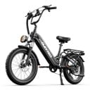 Terrein elektrokolo voor volwassenen CLEYTRO XC20 Batterij 48 V 15,6 Ah Actieradius tot 100 km Fat bike Lage instap Draagvermogen 150 kg Zwart 2