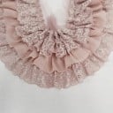 Țesătură din șifon plisată triplă cu broderie 91 cm lățime 10 cm Dantelă decorativă cu volane pentru cusut decorarea îmbrăcămintei 1