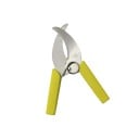 Tesouras de descasque de casca com lâmina serrilhada 110 x 145 mm aço amarelo para enxertia e poda de ramos de árvores 3